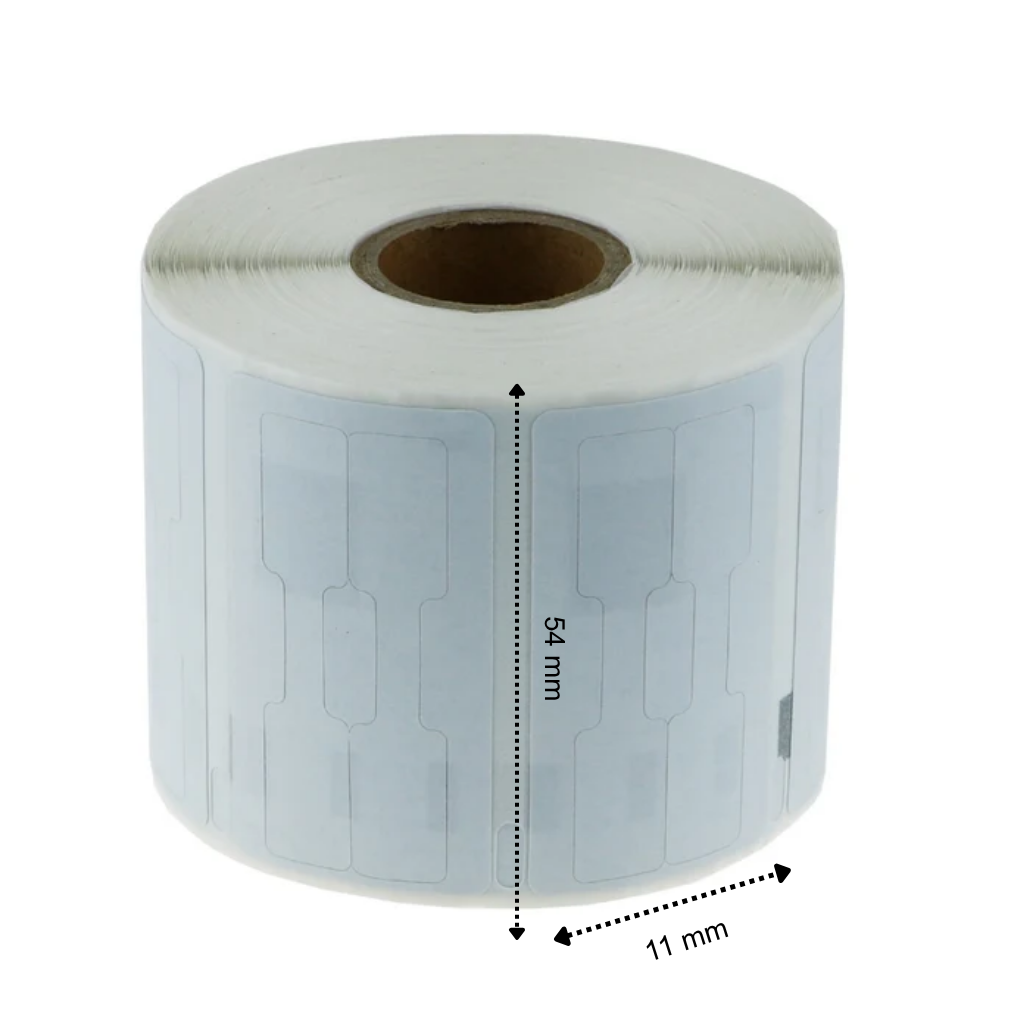 Dymo 11351 / S0722510 - etiquetas compatibles, 54 mm x 11 mm, 1500 etiquetas por rollo, blanco, permanente
