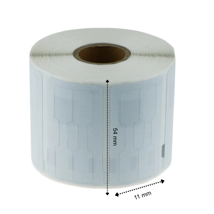 Dymo 11351 / S0722510 - etiquetas compatibles, 54 mm x 11 mm, 1500 etiquetas por rollo, blanco, permanente