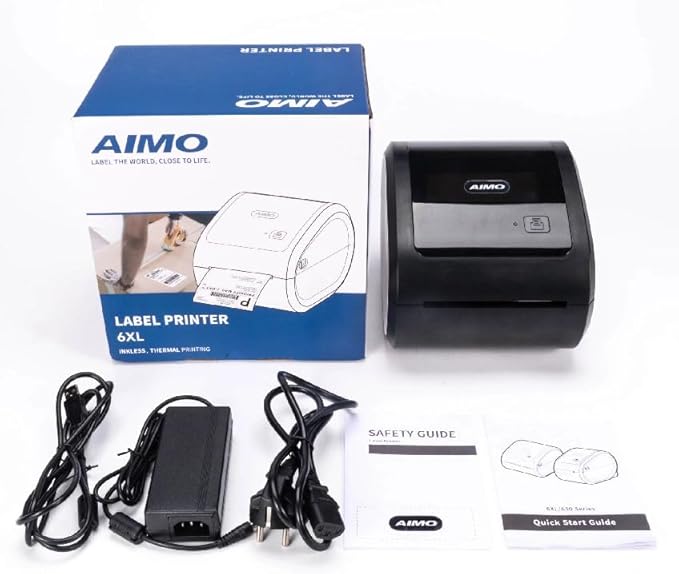 Impresora de etiquetas Aimo 6XL 203 DPI hasta 108 mm de ancho de impresión para etiquetas de envío