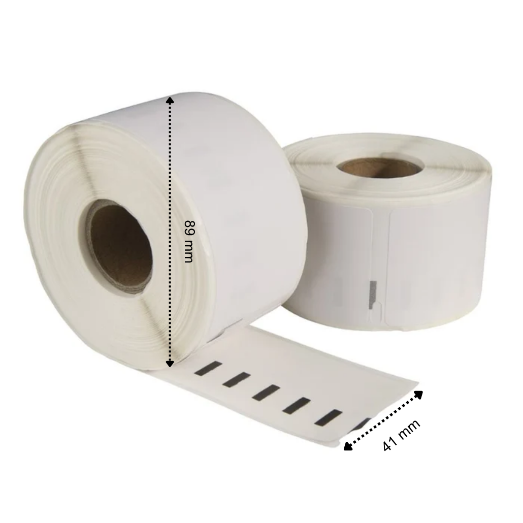 Etiquetas compatibles Dymo 11356 extraíbles / S0722560, 89 mm x 41 mm, 300 etiquetas por rollo, blanco