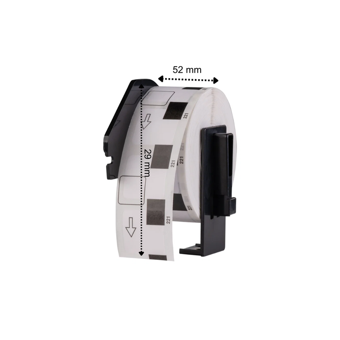 Etiquetas compatibles con Brother DK-11226, 52 mm x 29 mm, 1.000 etiquetas por rollo, con soporte Brother, permanentes