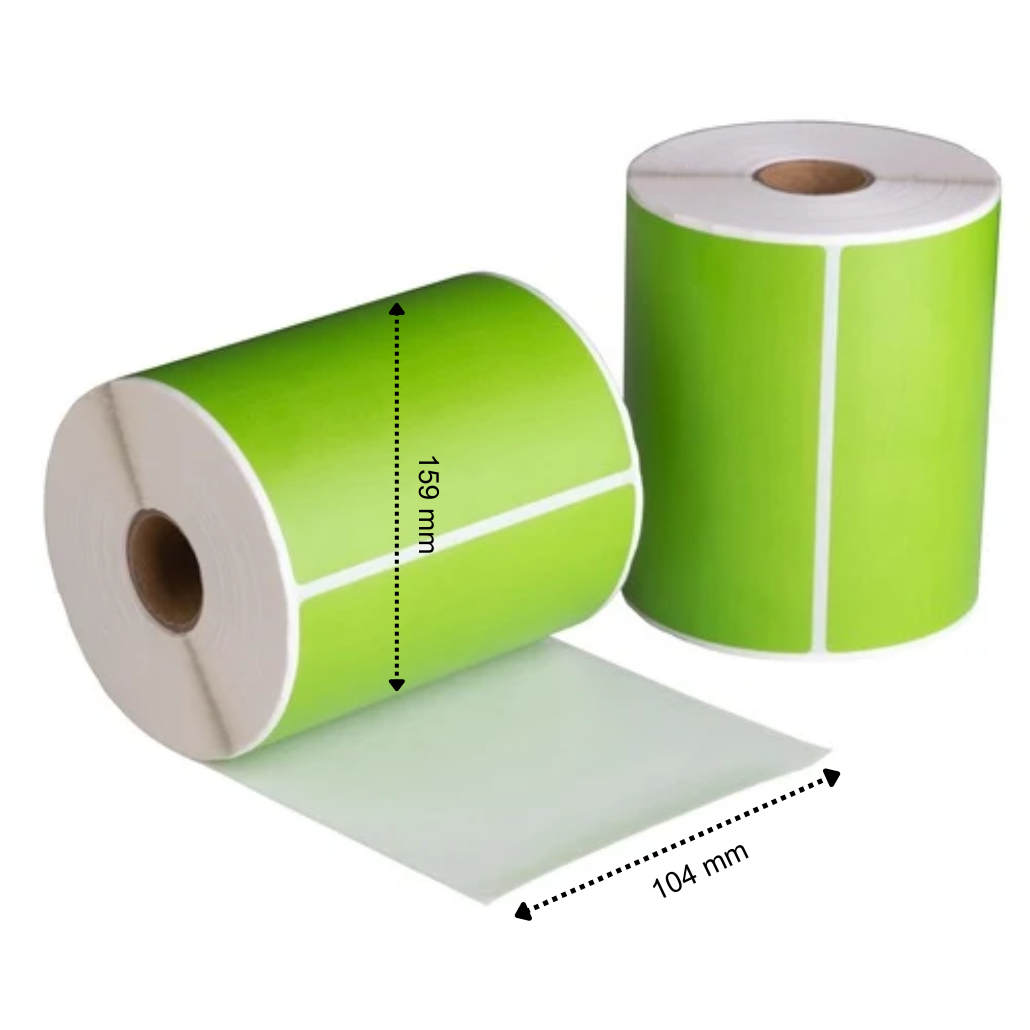 Etiquetas compatibles Dymo 4XL/S0904980, 104 mm x 159 mm, 220 etiquetas, verdes, permanentes