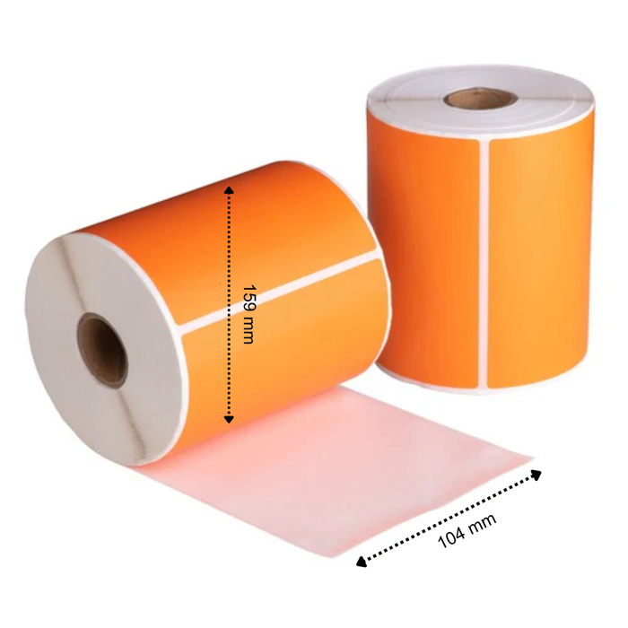 Etiquetas compatibles con Dymo 4XL/S0904980, 104 mm x 159 mm, 220 etiquetas, naranja, permanentes