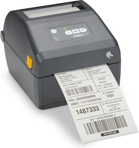 Paquete de inicio DHL: impresora Zebra ZD421D, incl. 10 rollos Zebra de 102x210 mm