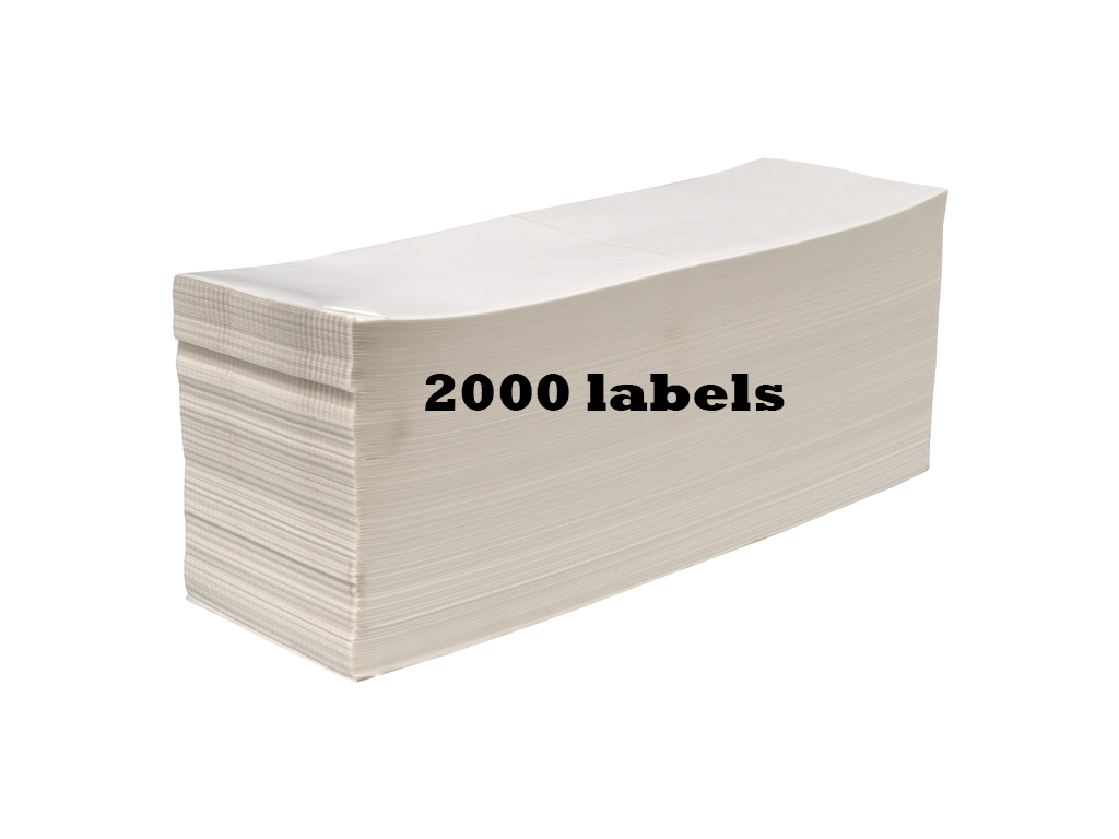 Etiquetas de envío plegadas 102x150 mm Térmicas ECO Permanentes 2000 etiquetas por caja para impresoras de etiquetas