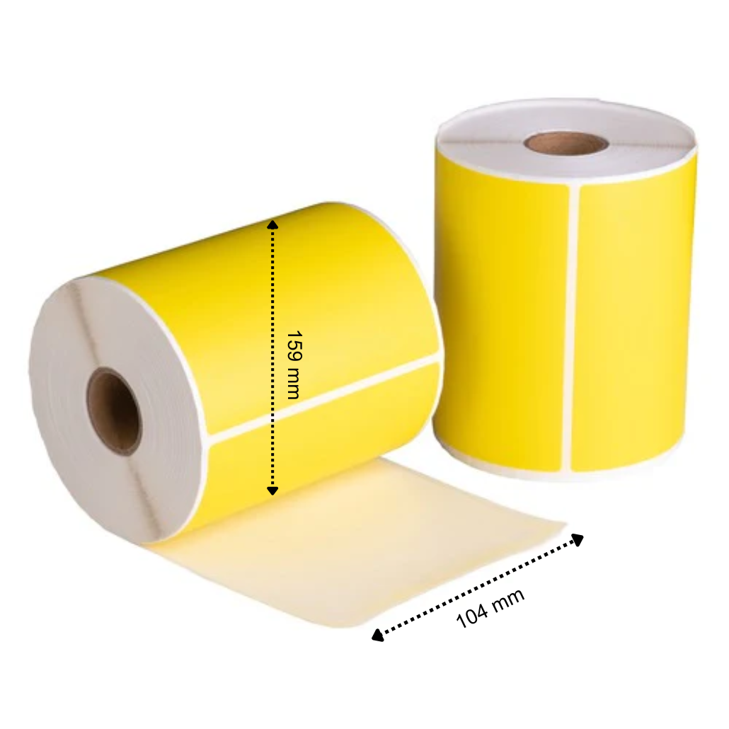 Etiquetas compatibles con Dymo 4XL/S0904980, 104 mm x 159 mm, 220 etiquetas, amarillas, permanentes