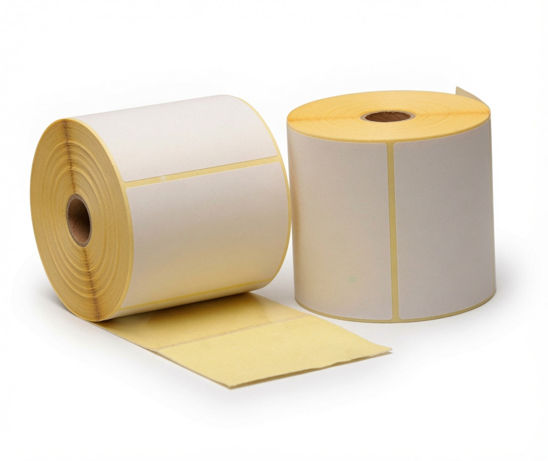 Etiqueta térmica para báscula 60 mm x 49 mm, 900 etiquetas por rollo, núcleo de 45 mm, blanco, Térmica ECO permanente