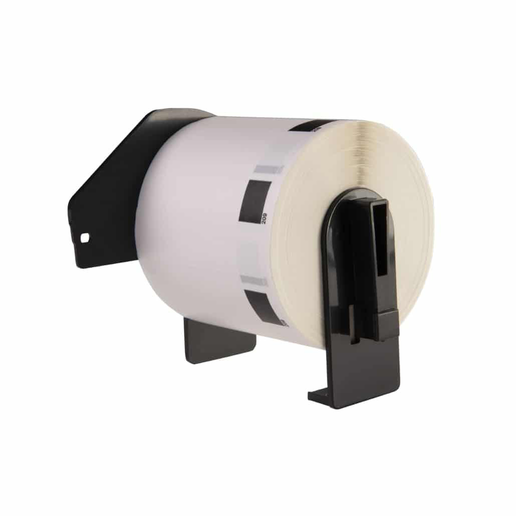 Etiquetas compatibles con Brother DK-11202, 62 mm x 100 mm, 300 etiquetas por rollo, con soporte Brother, permanentes