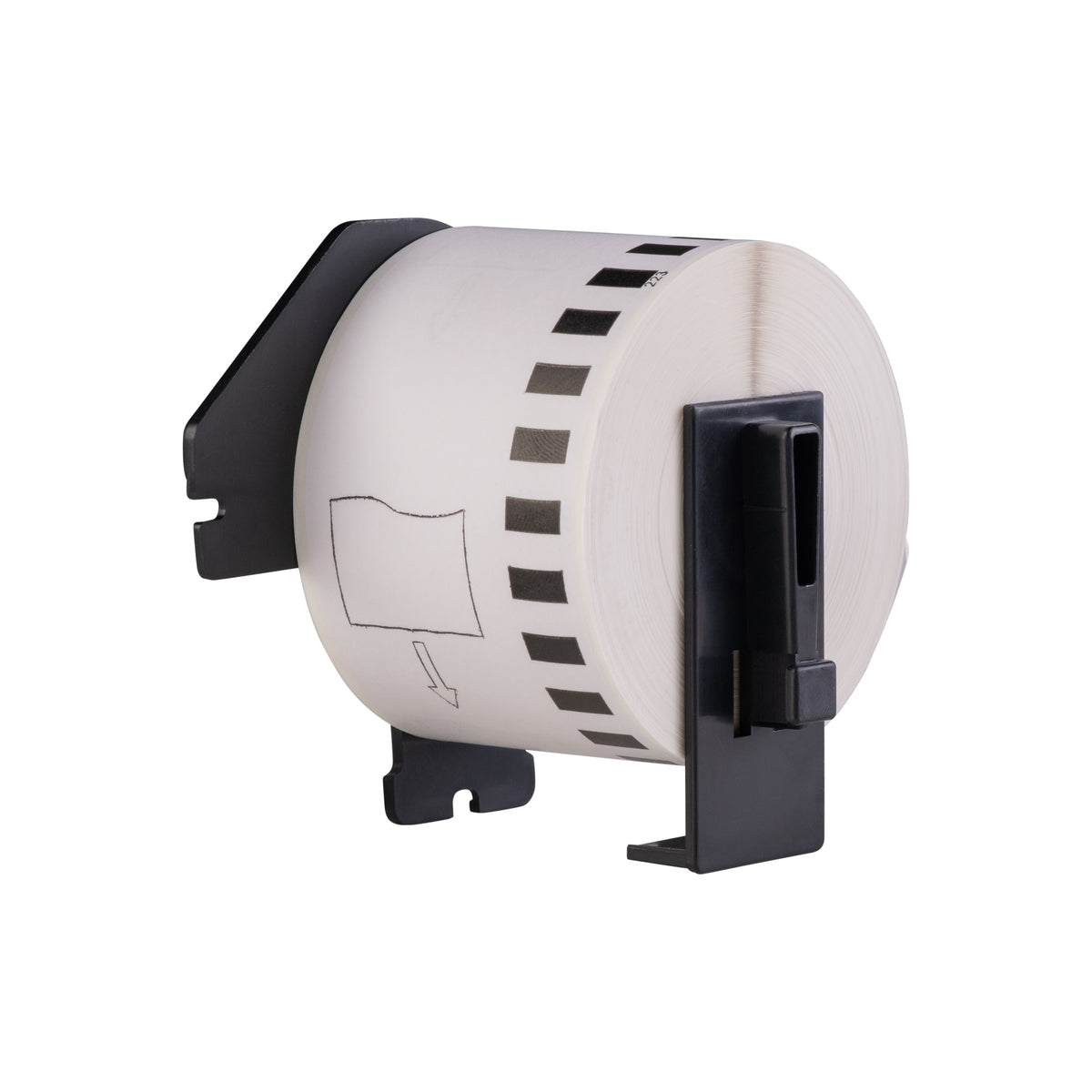 Etiquetas compatibles con Brother DK-22223, 50 mm x 30,48 m, con portacasetes Brother, permanentes