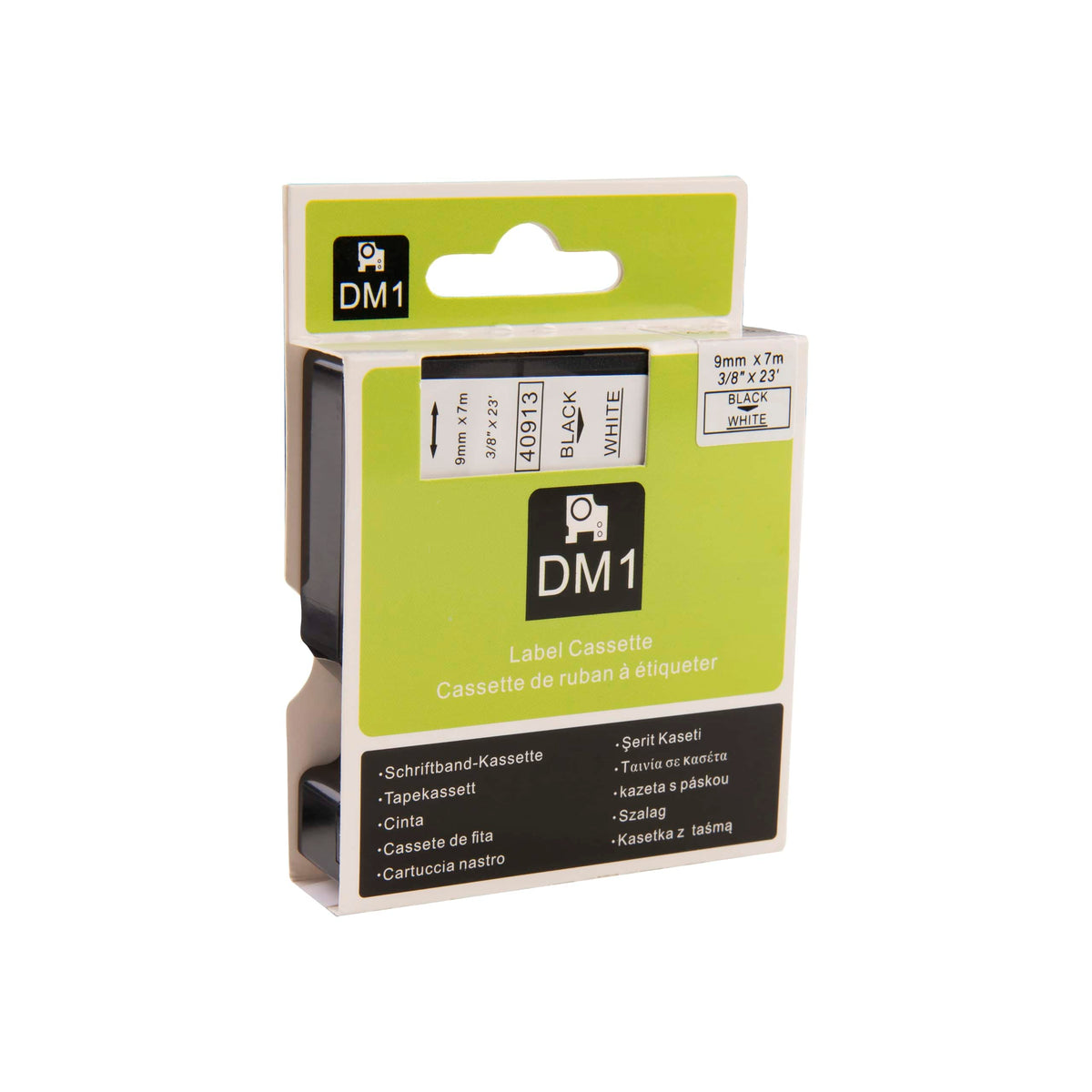 Cinta compatible Dymo D1 40913 (S0720680) negro sobre blanco 9 mm x 7 m
