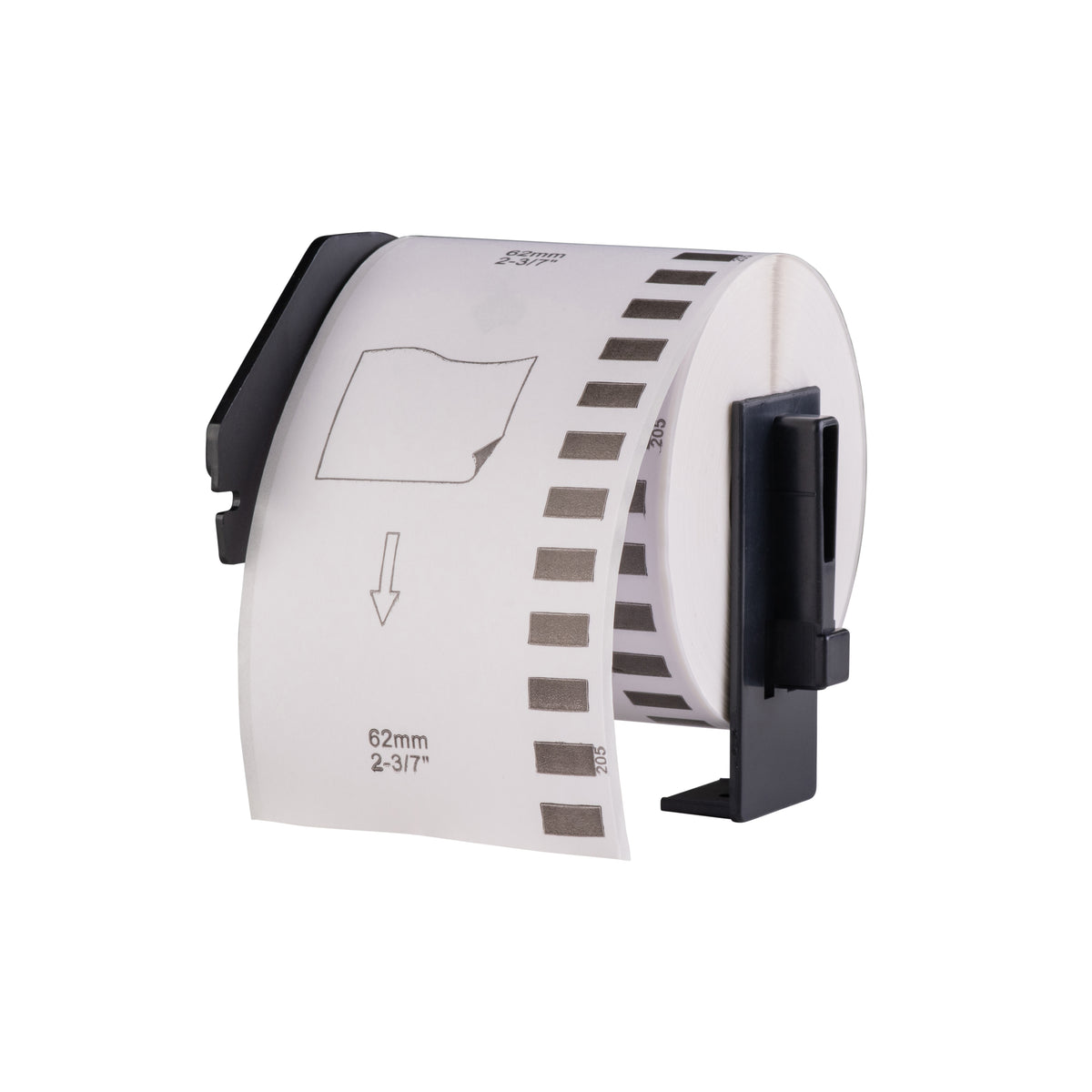 Etiquetas compatibles Brother DK-44205, 62 mm x 30,48 m, incl. soporte Brother, extraíbles