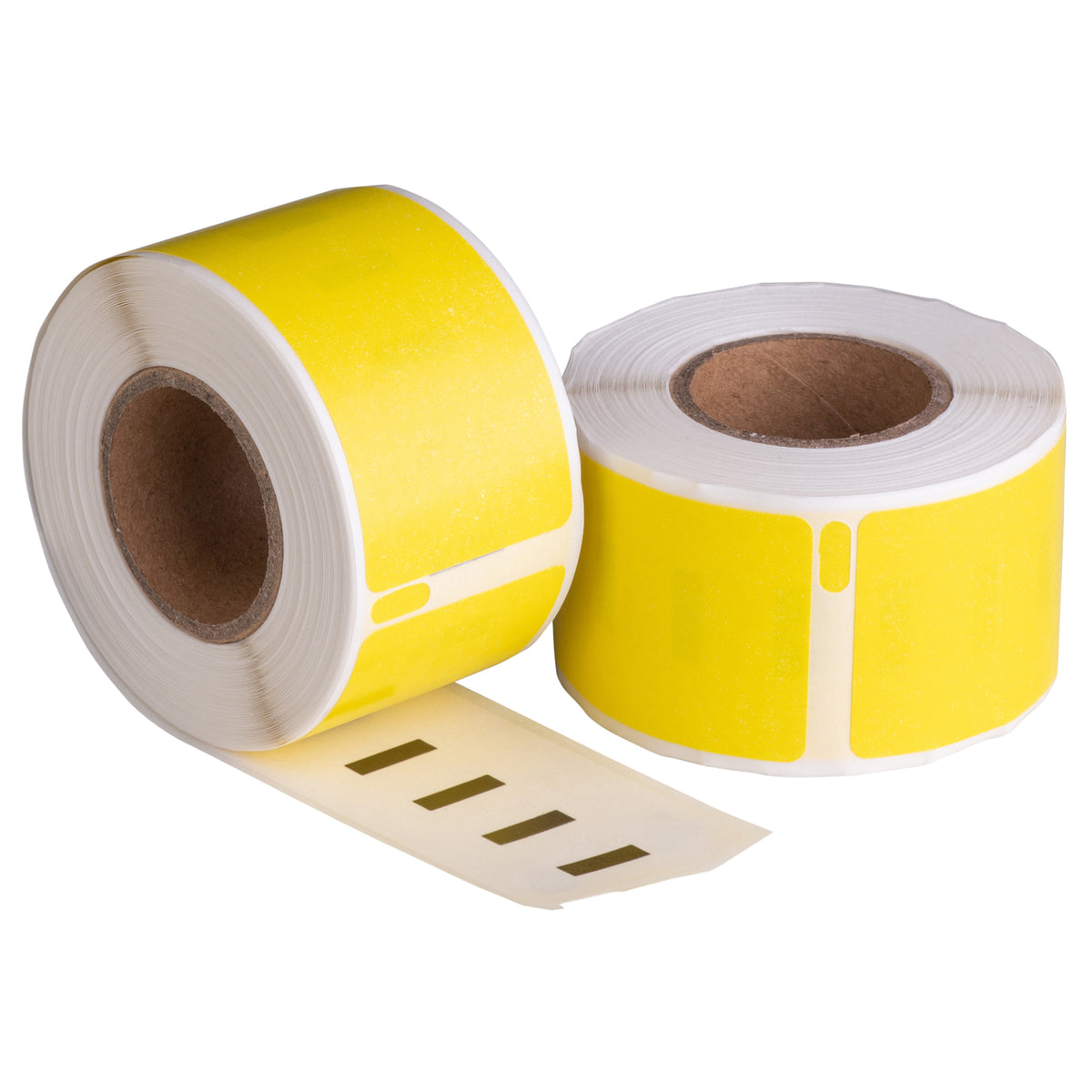 Etiquetas compatibles Dymo 99010 amarillas, 89 mm x 28 mm, 130 etiquetas, permanentes