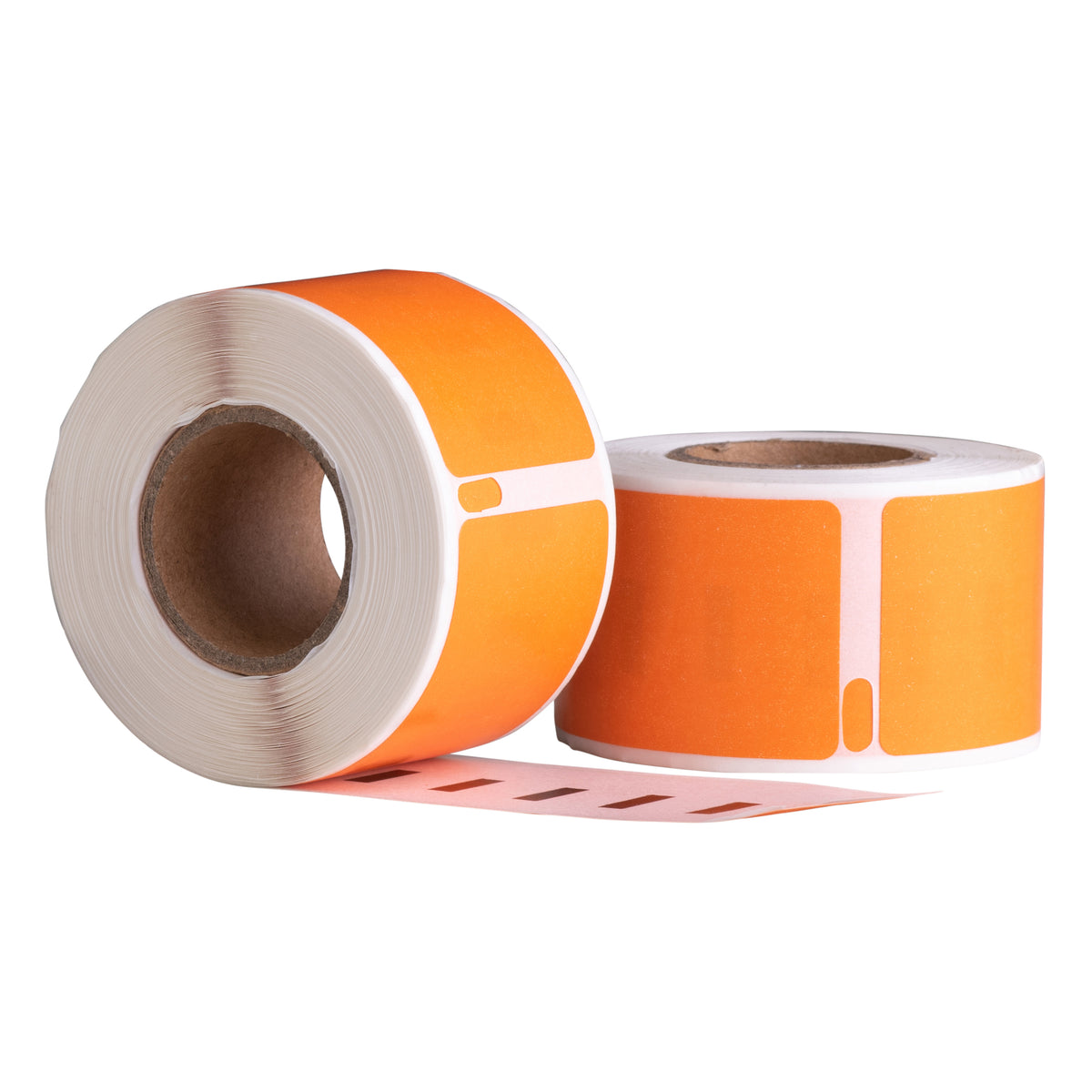 Etiquetas compatibles Dymo 99010 Naranja, 89 mm x 28 mm, 130 etiquetas, permanentes