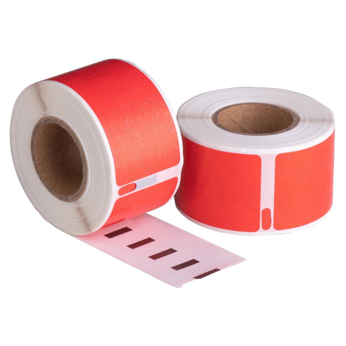 Etiquetas compatibles Dymo 99010 Rojas, 89 mm x 28 mm, 130 etiquetas, permanentes