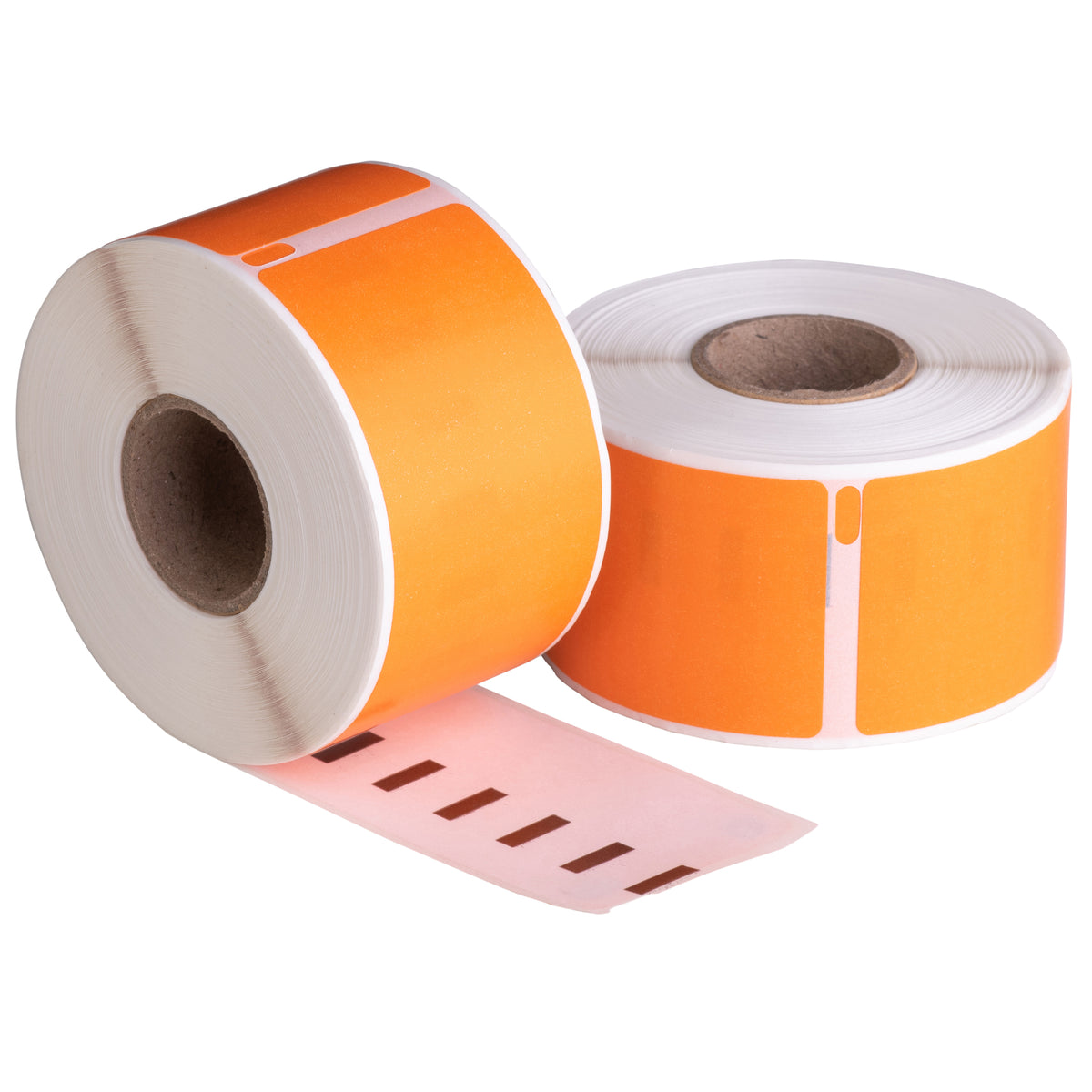 Etiquetas compatibles Dymo 99012 naranjas, 89 mm x 36 mm, 260 etiquetas, permanente