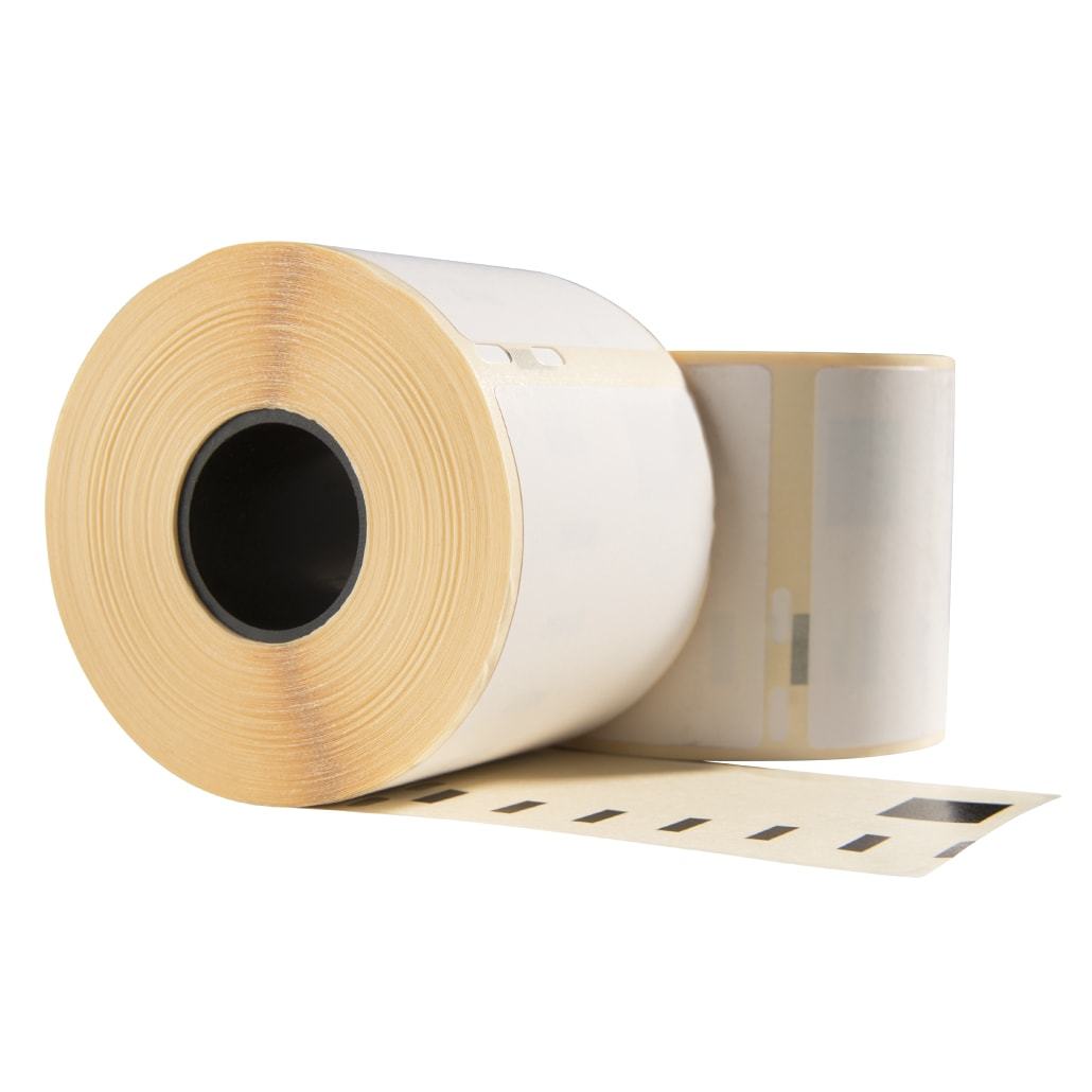 Etiquetas compatibles Dymo 99015 / S0722440, 70 mm x 54 mm, 320 por rollo, blancas, permanentes