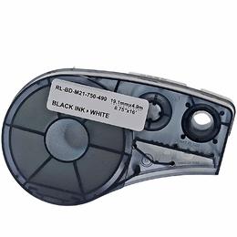 Cinta adhesiva Brady M21-750-499 de nailon negro sobre blanco 19,1 mm x 4,88 m (compatible)