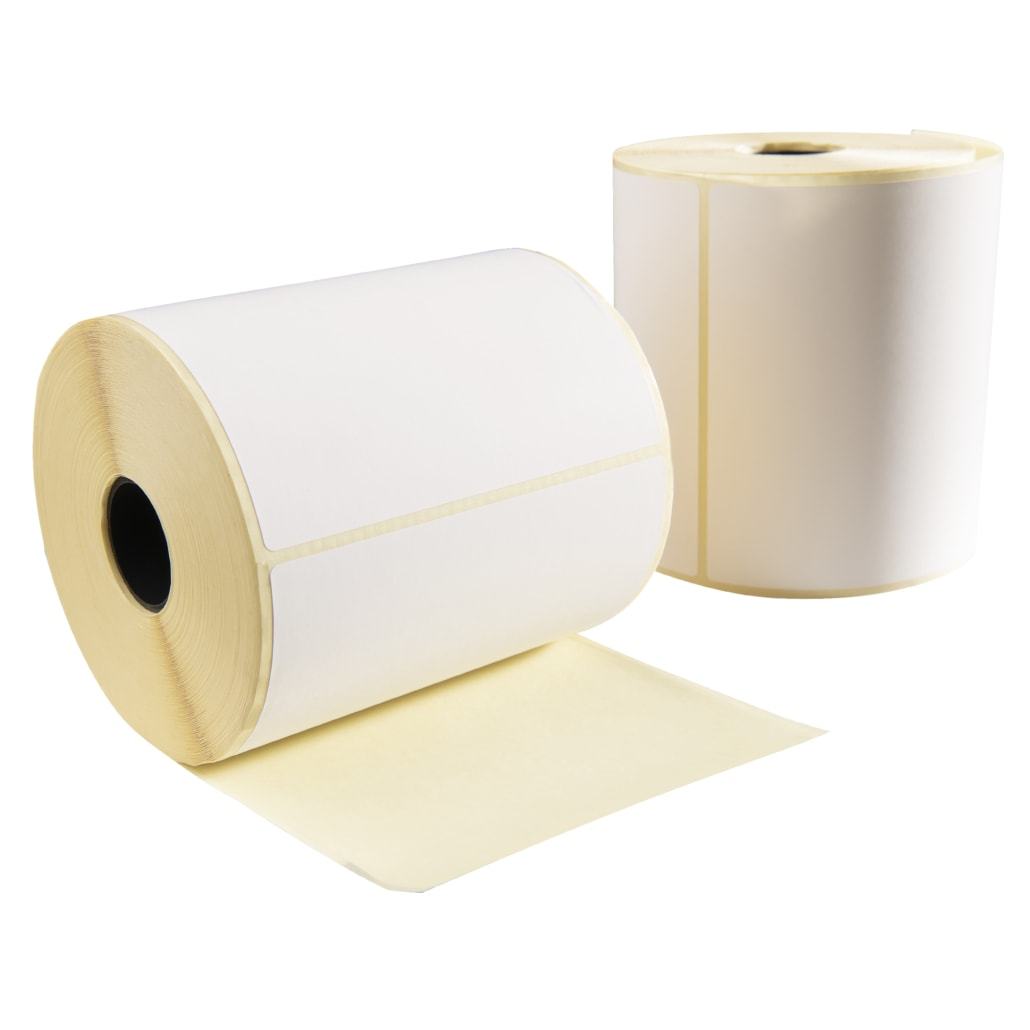 Etiquetas de envío DPD, 102 mm x 150 mm, 300 etiquetas por rollo, núcleo de 25 mm, blanco, térmico ECO, permanente