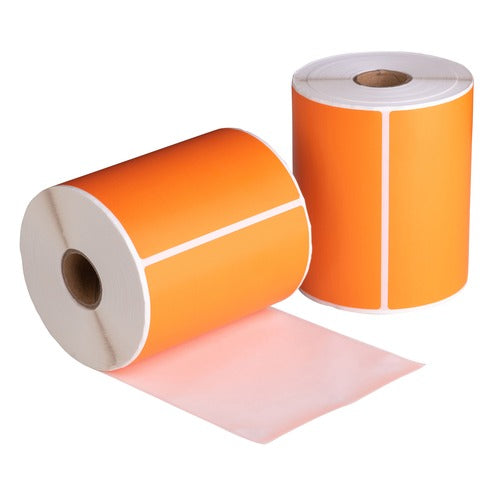 Etiquetas compatibles con Dymo 4XL/S0904980, 104 mm x 159 mm, 220 etiquetas, naranja, permanentes