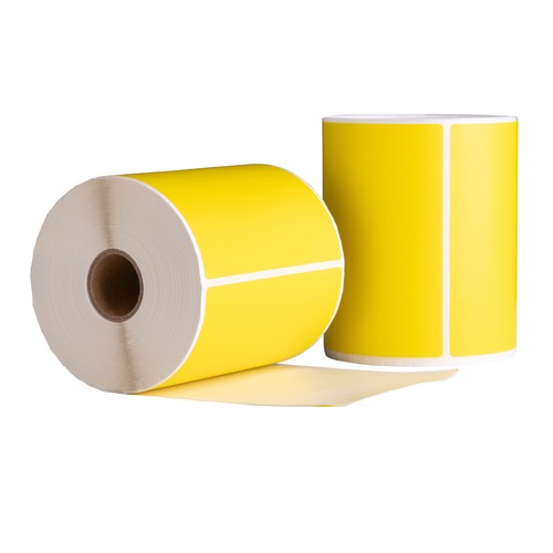 Etiquetas compatibles con Dymo 4XL/S0904980, 104 mm x 159 mm, 220 etiquetas, amarillas, permanentes
