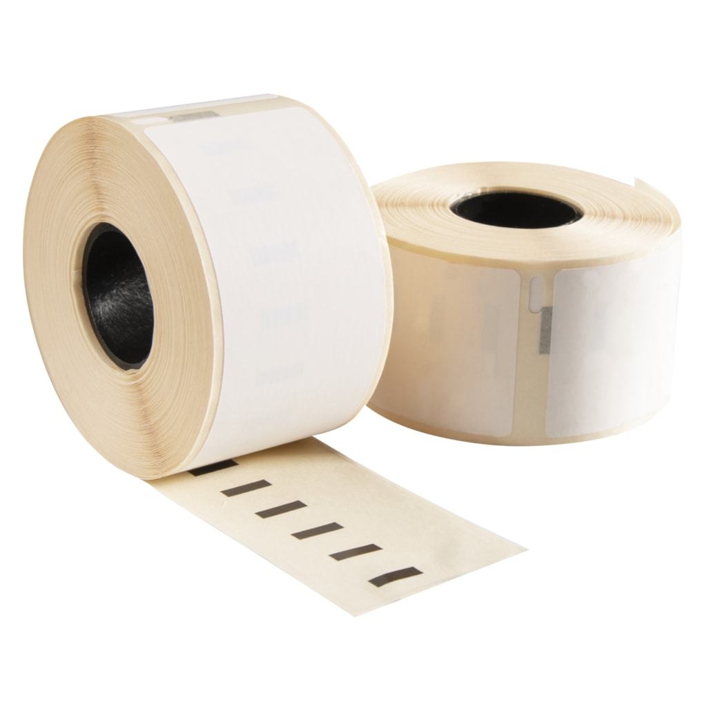 Etiquetas de plástico compatibles con Dymo 1976411, 54 mm x 25 mm, 160 etiquetas por rollo, blancas, PP permanente