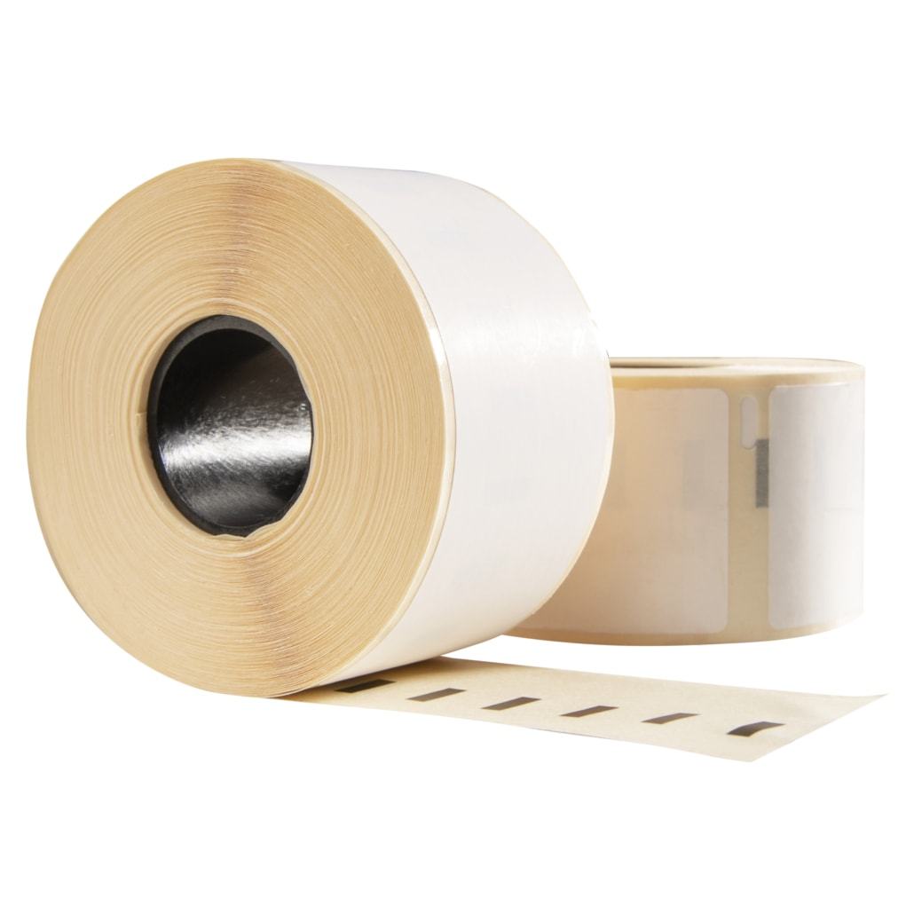 Etiquetas de plástico compatibles con Dymo 1976411, 54 mm x 25 mm, 160 etiquetas por rollo, blancas, PP permanente