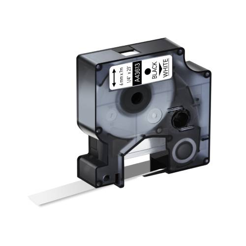 Cinta compatible Dymo D1 43613 (S0720780) negro sobre blanco 6 mm x 7 m