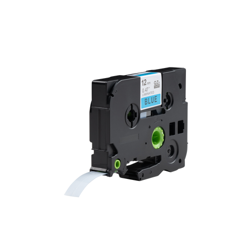 Cinta TZE-531 compatible con Brother, negro sobre azul, 12 mm x 8 m