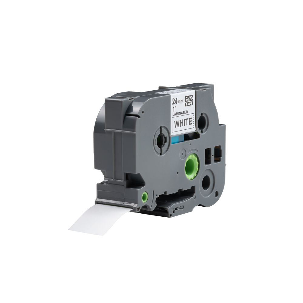 Cinta TZe-455 compatible con Brother, blanco sobre rojo, 24 mm x 8 m