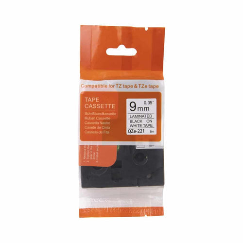 Cinta Brother compatible TZe-721 negro sobre verde 9 mm x 8 m